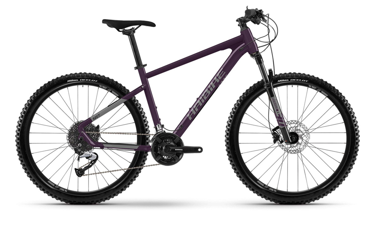 Фотография Велосипед Haibike Seet 7 27.5" (2021), рама S, Фиолетово-черный
